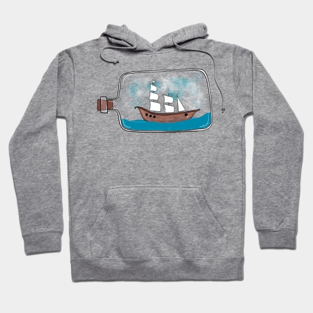 Ship in a bottle Hoodie by Arpi Design Studio